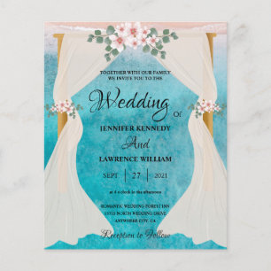 Elegant Beach Seaside Tulle Arbor Photo Wedding 