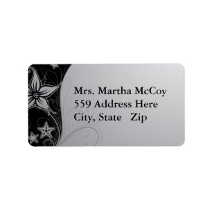 Elegant Beach Starfish & Stargazer Lilly Labels