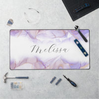 Elegant beach waves alcohol ink monogram