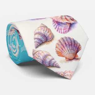 Elegant Beach Wedding  Seashells Pearls Nautical  Tie
