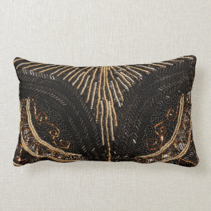 Elegant Beaded Effect - 20s Flapper Inspired Lumbar Cushion