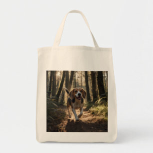 Elegant Beagle Grocery Tote Bag