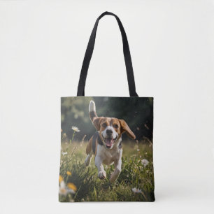 Elegant Beagle Shoulder Tote