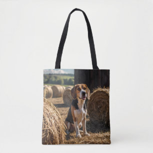 Elegant Beagle Shoulder Tote Bag