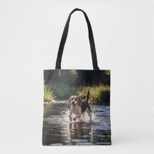 Elegant Beagle Shoulder Tote Bag