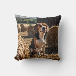 Elegant Beagle Throw Pillow