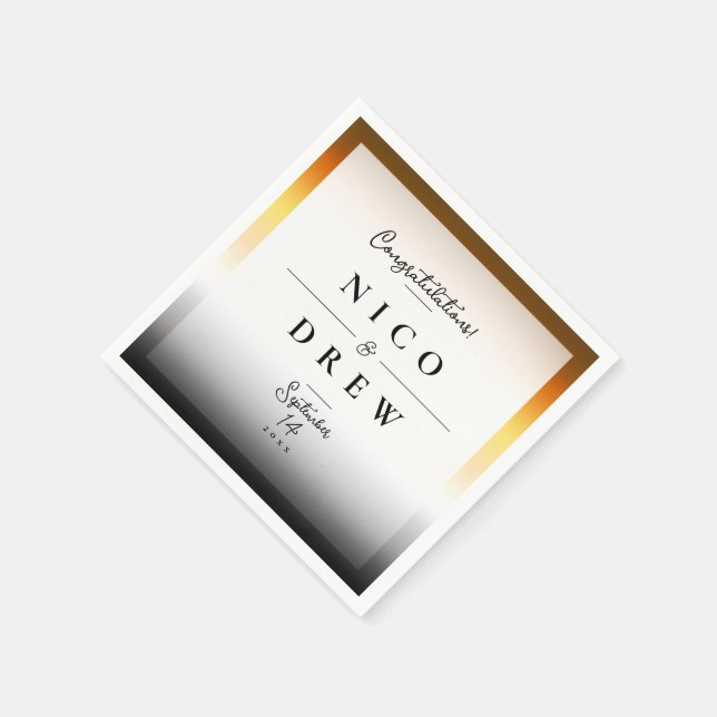 Elegant Bear Pride Wedding  Napkin (Corner)