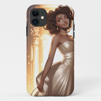 elegant beautiful african american black woman iPhone 11 case