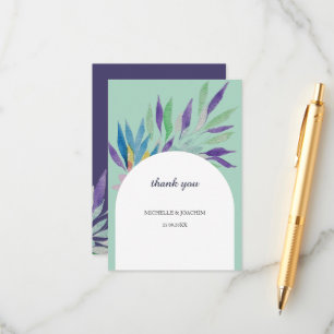 Elegant Beautiful Boho Floral Watercolor Art Enclosure Card