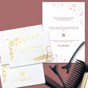 Elegant Beautiful Holiday Season Gold Foil Foil Card