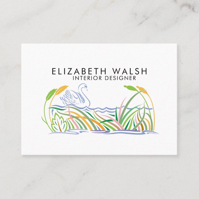 Elegant Beautiful Modern Minimalist Business Card (Front)