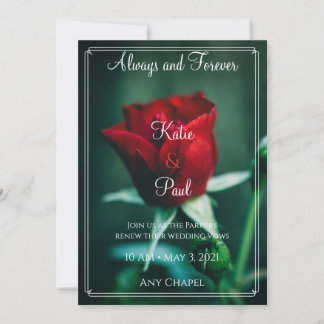 Elegant Beautiful Rose Wedding Invitation