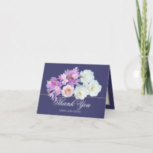 Elegant Beautiful Roses and Crocuses Thank You Card