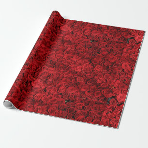 elegant beautiful stylish red roses photograph wrapping paper