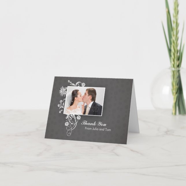 Elegant beautiful wedding note card (Front)