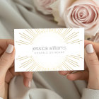 Elegant Beauty Gold Sunburst Cosmetologist, Salon