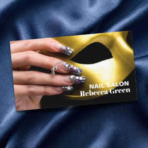 Elegant beauty manicurist nail artist nail salon business card