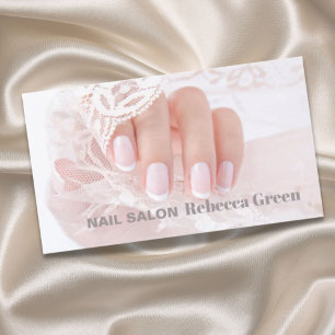 Elegant beauty manicurist nail artist nail salon business card