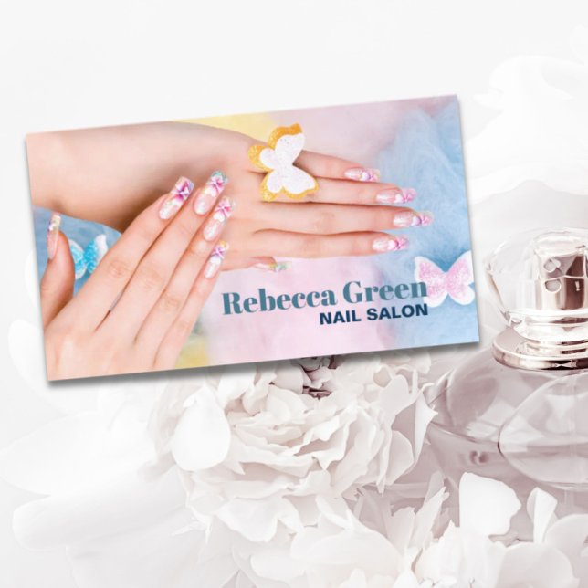 Elegant beauty manicurist nail artist nail salon business card (Elegant beauty manicurist nail artist nail salon business card)