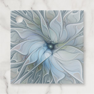 Elegant Beauty Modern Abstract Art Flower Custom Favour Tags