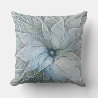 Elegant Beauty Modern Abstract Fractal Art Flower Cushion