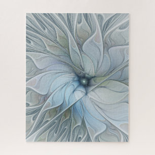 Elegant Beauty Modern Abstract Fractal Art Flower Jigsaw Puzzle
