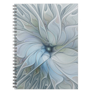 Elegant Beauty Modern Abstract Fractal Art Flower Notebook