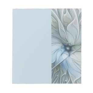 Elegant Beauty Modern Abstract Fractal Art Flower Notepad