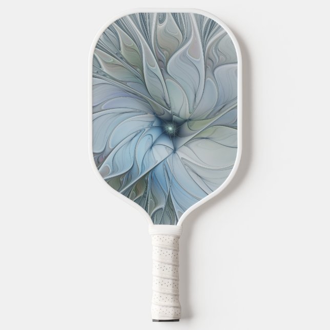 Elegant Beauty Modern Abstract Fractal Art Flower Pickleball Paddle (Front)