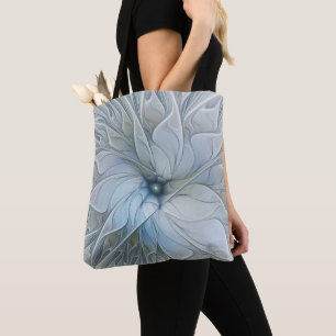 Elegant Beauty Modern Abstract Fractal Art Flower Tote Bag