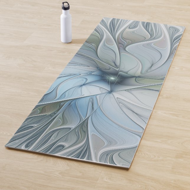 Elegant Beauty Modern Abstract Fractal Art Flower Yoga Mat (In Situ)