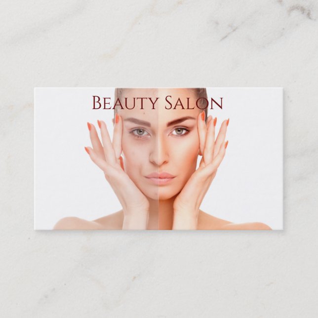 Elegant beauty salon Business card (Front)