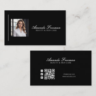 Elegant Beauty & Skin Care Layout Photo Business Card