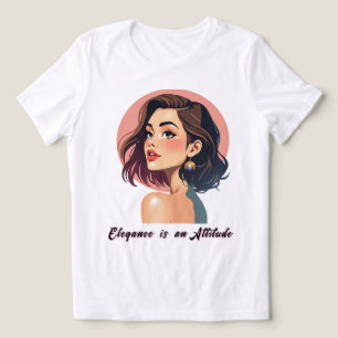 Elegant Beauty with Chic Earrings Tri-Blend Shirt