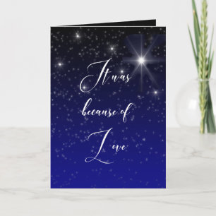 Elegant Because of Love Scripture Christmas Card