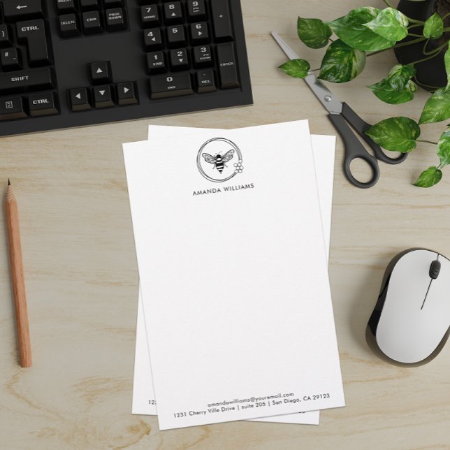 Elegant Bee Custom Letterhead (Creator Uploaded)