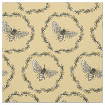 Elegant Bee Print Cotton Fabric