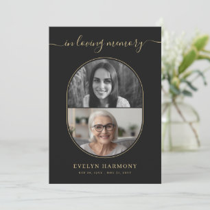 Elegant Before & After Photo Funeral Program