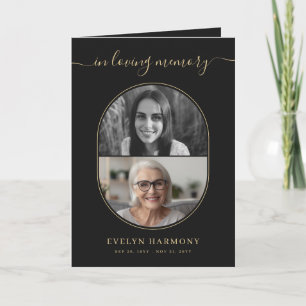 Elegant Before & After Photo Funeral Program