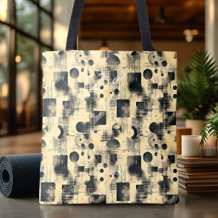 Elegant Beige Abstract Personalised Tote Bag