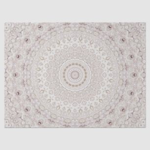 Elegant Beige Boho Medallion Design Tissue Paper