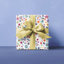 Elegant Beige Botanical Floral Wildflower Garden