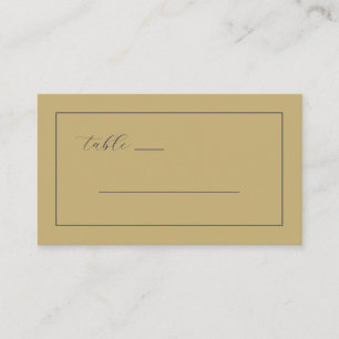 Elegant Beige Calligraphy Place Card