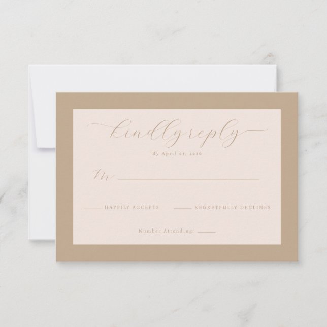 Elegant Beige Calligraphy Template (Front)