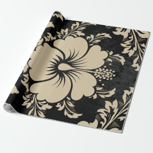 Elegant beige damask Christmas elegant Wrapping Paper