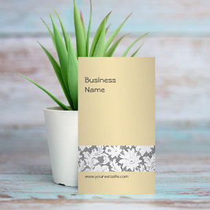 Elegant Beige Event Planner Lace Business Card