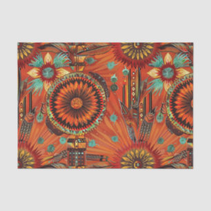 Elegant Beige "Intricate Echoes" Custom Tissue Pap Paper