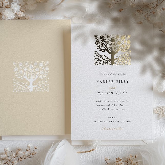 Elegant Beige Ivory Tree Love Wedding (Creator Uploaded)