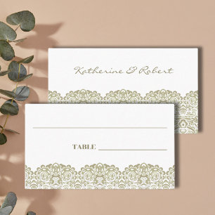 Elegant Beige lace Place Card