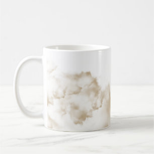 Elegant Beige Marble Coffee Mug Minimalist Ceram